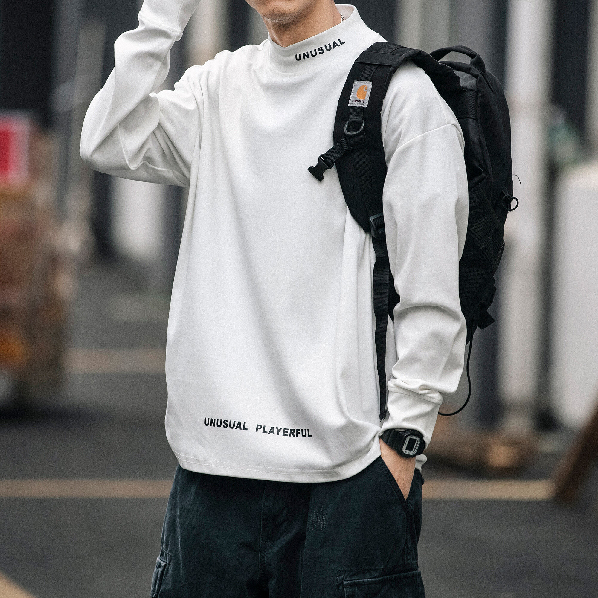 Autumn and Winter Men's Sweater Half-high Collar Long-Sleeved T-shirt Men's Trendy Bottoming Shirt Couple's Mid-Collar Inner Wear Thermal Clothes