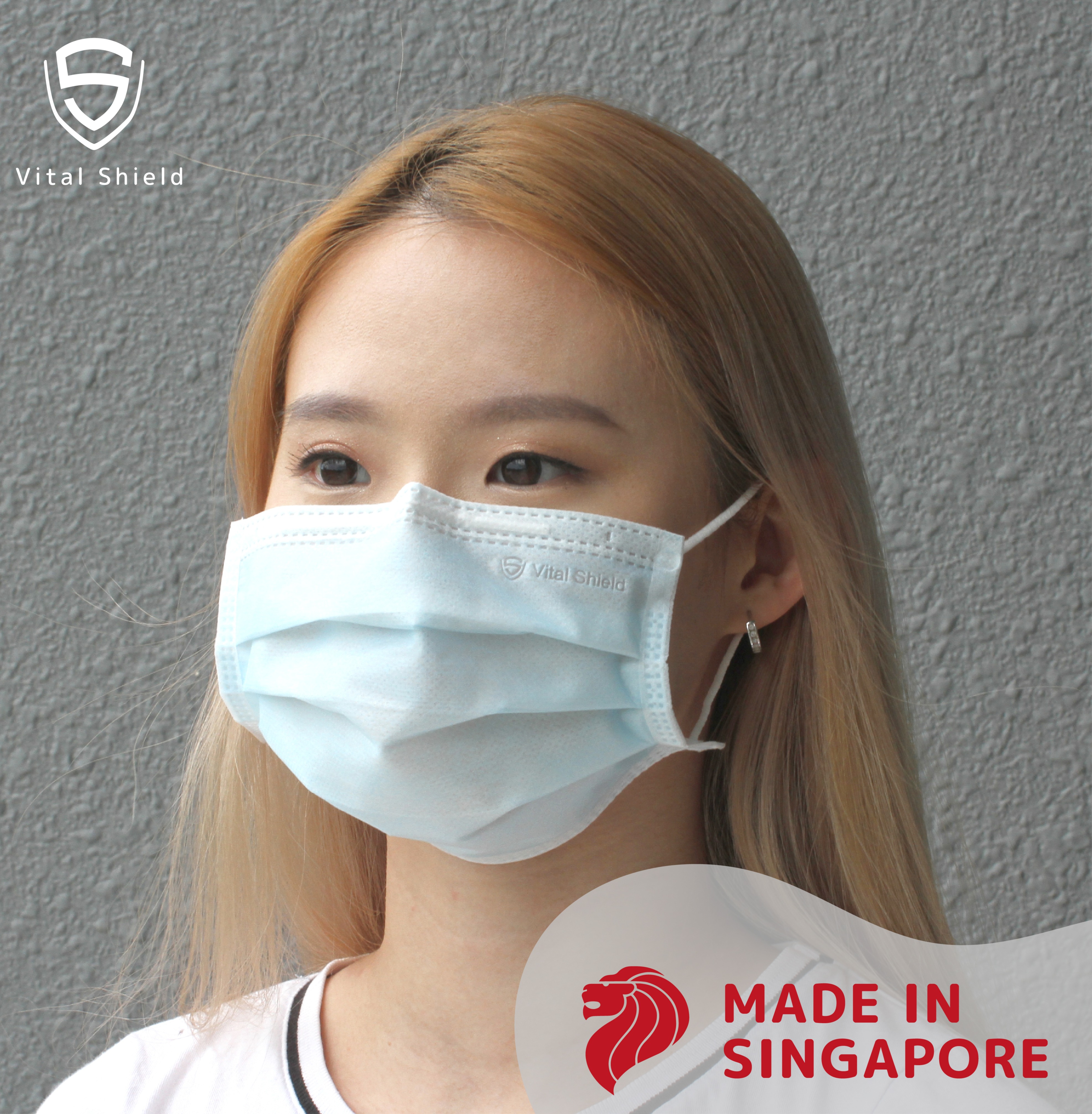 Vital Shield 3-ply Face Mask Made in Singapore (VS50H)