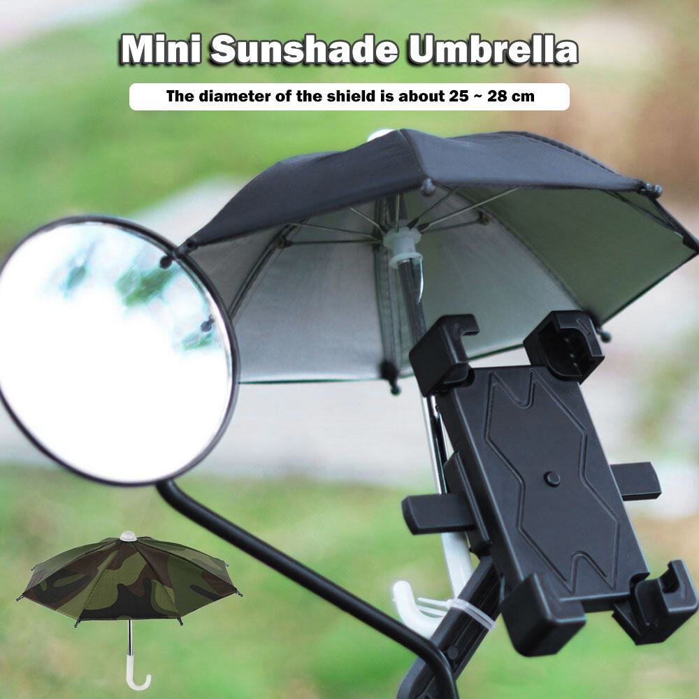 AUTOHM Mini cell phone sunshade umbrella motorcycle cell phone holder umbrella motorcycle bike cell phone rain protection cover