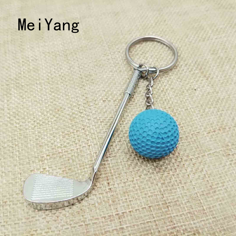 MeiYang Fashion Simulated Golf Ball Keychain Creative Golf Sports Pendant Key Chain Ornaments Sport Players Keepsake Gift
