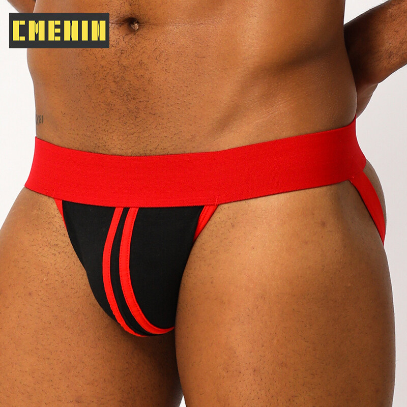 ADANNU (1 Pieces) LOGO Modal Sexy Men Underwear Thong Mens Jockstrap Popular Thongs And G strings Lingeries CMENIN Hip Raise Stripe Innerwear BP166