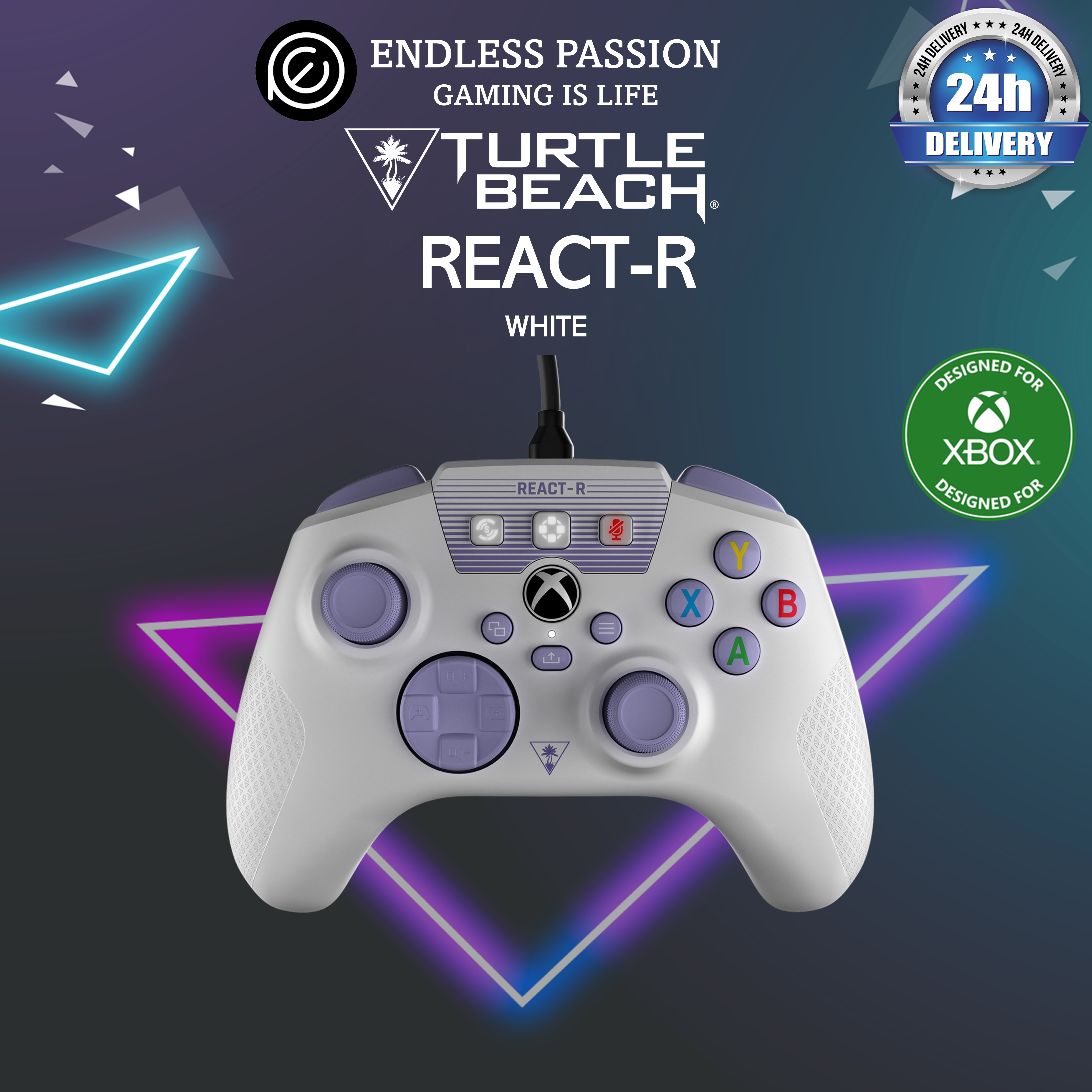 Turtle Beach REACT-R Controller Wired Game Controller – Licensed for Xbox Series X & Xbox Series S, Xbox One & Windows