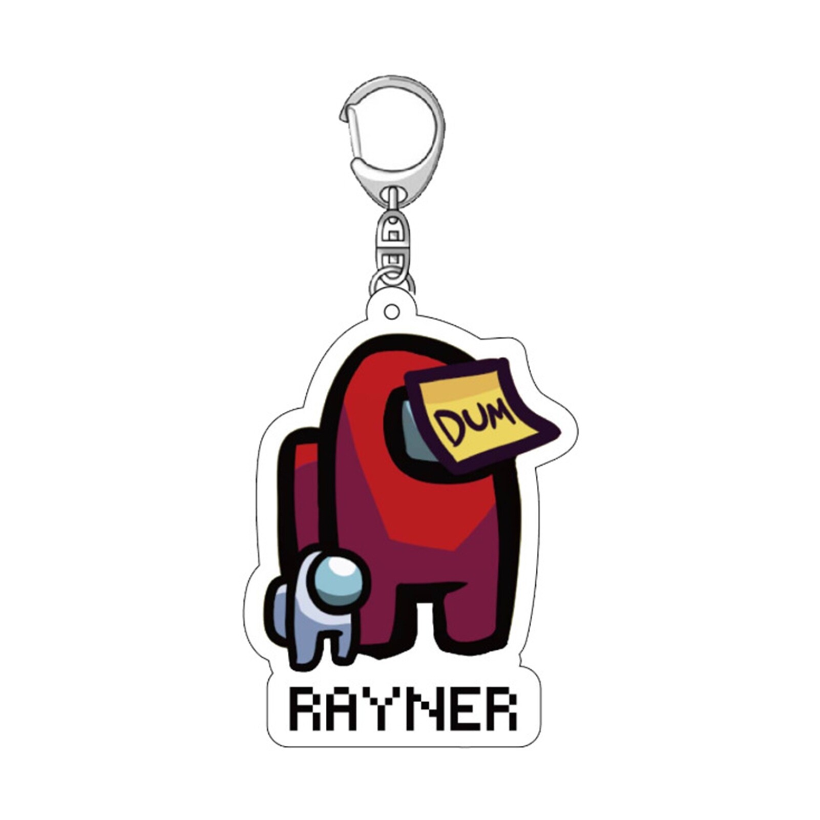 Keyring Cartoon Character Ornament Acrylic Among Us Keychain for Handbags