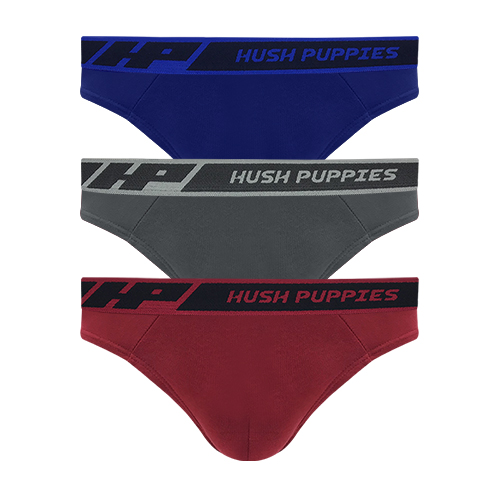 HUSH PUPPIES 3PCS MEN'S HIPSTER BRIEFS | COTTON ELASTANE | #157807