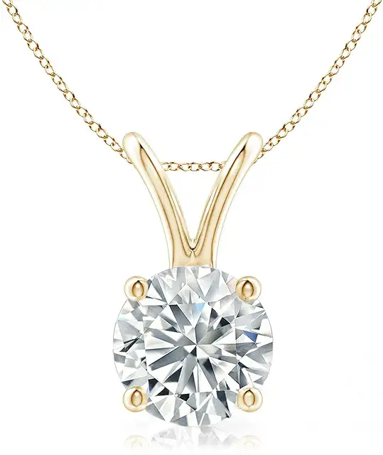 The Diamond Deal .25-1.00 Carat Round Brilliant Solitaire IGI Certifed Lab-Grown Diamond Solitaire Pendant Necklace