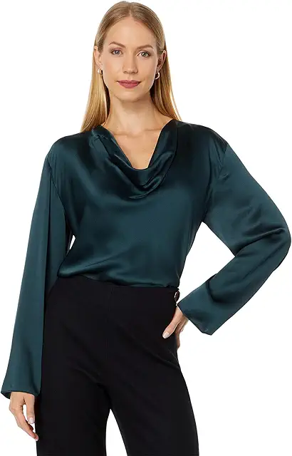 Vince Womens Cowl Nk L/S Blouse