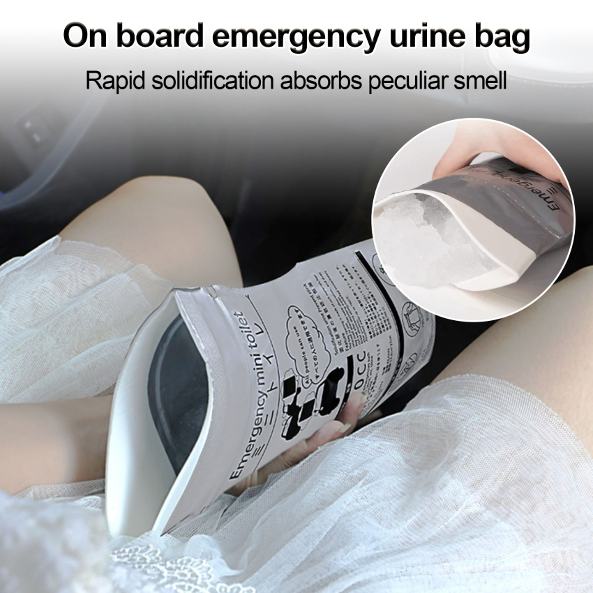 4 PCS Disposable Emergency Urinal Bag, Portable Camping Pee Bags, Travel Pee Bags, Traffic Jam Emergency Portable Urine Bag, Vomit Bags, For Men Women Kids Children Patient
